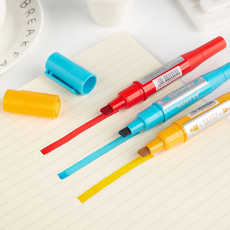 Bok MP210 12-color marker pen set, double-headed oil-based marker Application Scenario