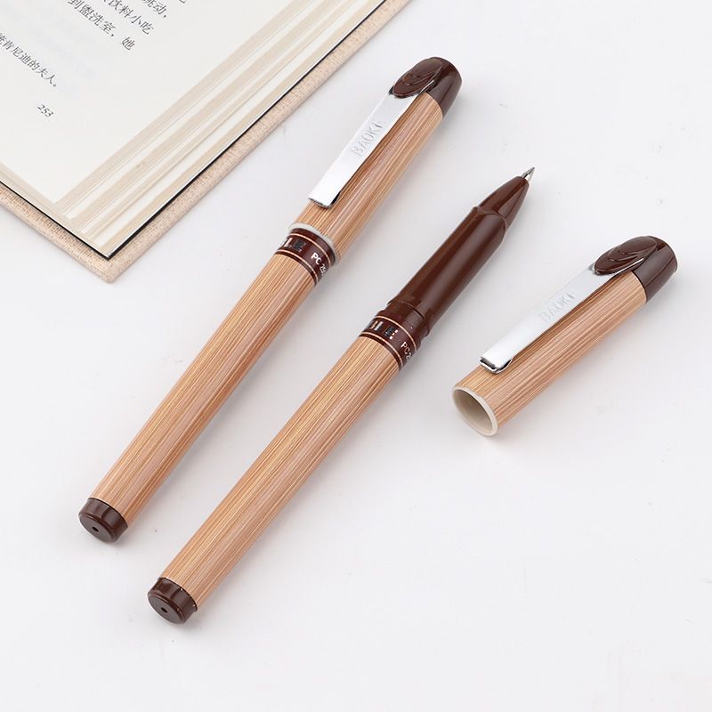PC2508 neutral ink pen wood grain color imported ink pen