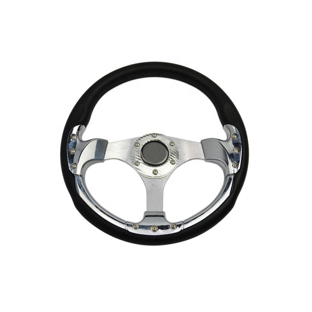 320mm racing steering wheel, car steering wheel, PU black modified direction controller, car steering gear Item Picture
