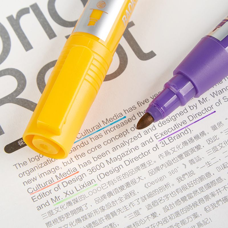 Bok MP210 12-color marker pen set, double-headed oil-based marker Item Picture