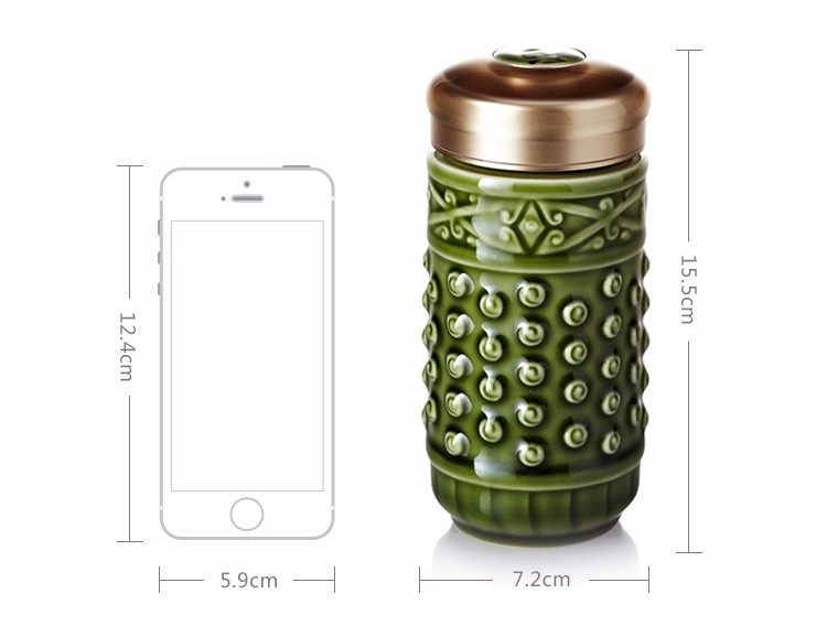 【 Gan Tang Xuan 】 Living Porcelain Little Universe Portable Cup, Single-layer 360ml Ceramic water Cup detail image 2