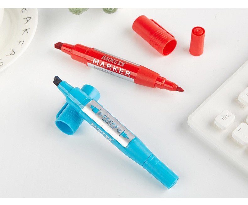 Bok MP210 12-color marker pen set, double-headed oil-based marker pic 13