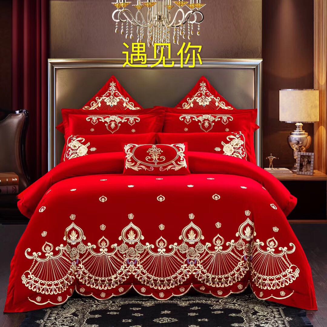 Cotton Big Red Wedding 4-Piece Set Application Scenario