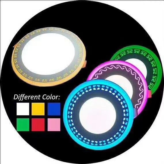 Indoor lights, ceiling lights, panel lights, round 3+3W