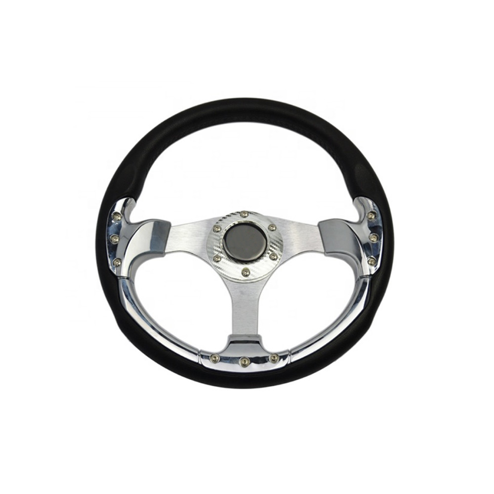 320mm racing steering wheel, car steering wheel, PU black modified direction controller, car steering gear detail image 5