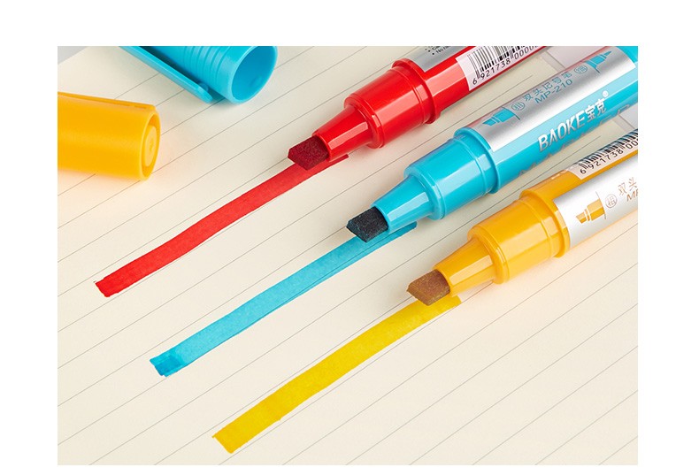 Bok MP210 12-color marker pen set, double-headed oil-based marker pic 7