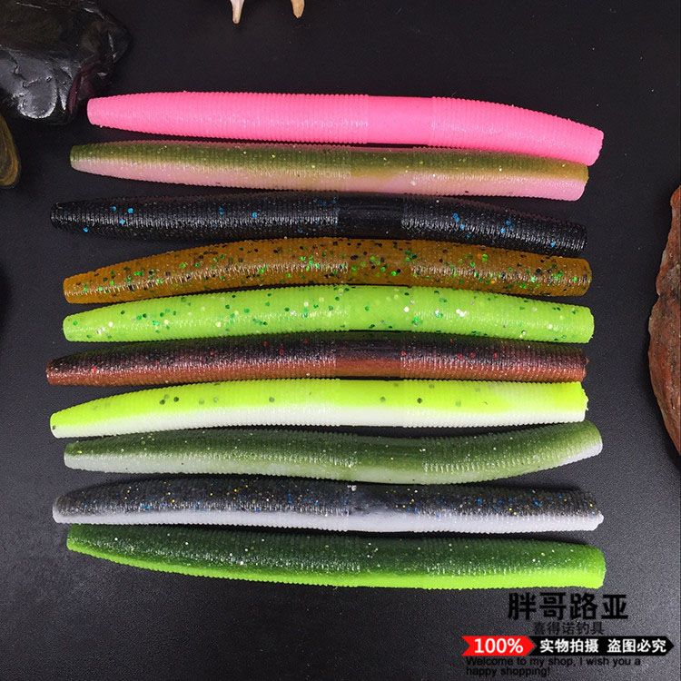 Senk high density noodle bar worm inserted lead bionic luya soft bait perch black hole artifact from Dezhou fishing Group thumbnail
