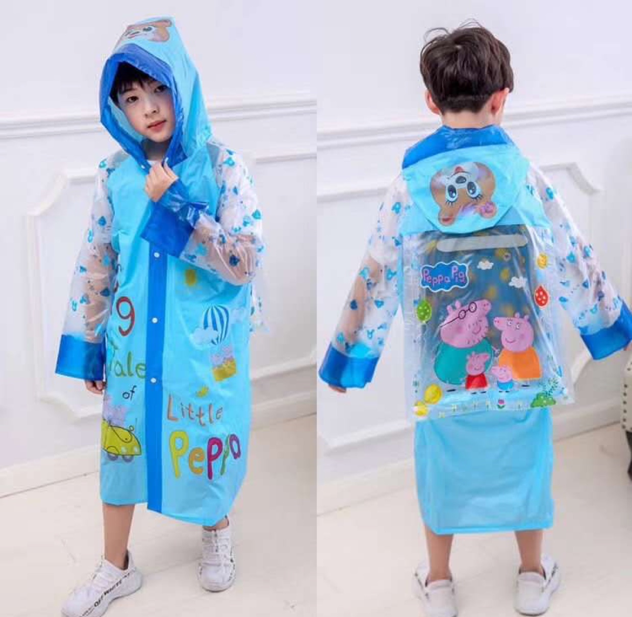 Manufacturer sells children's fashion backpack raincoats, student raincoats and ponchos thumbnail