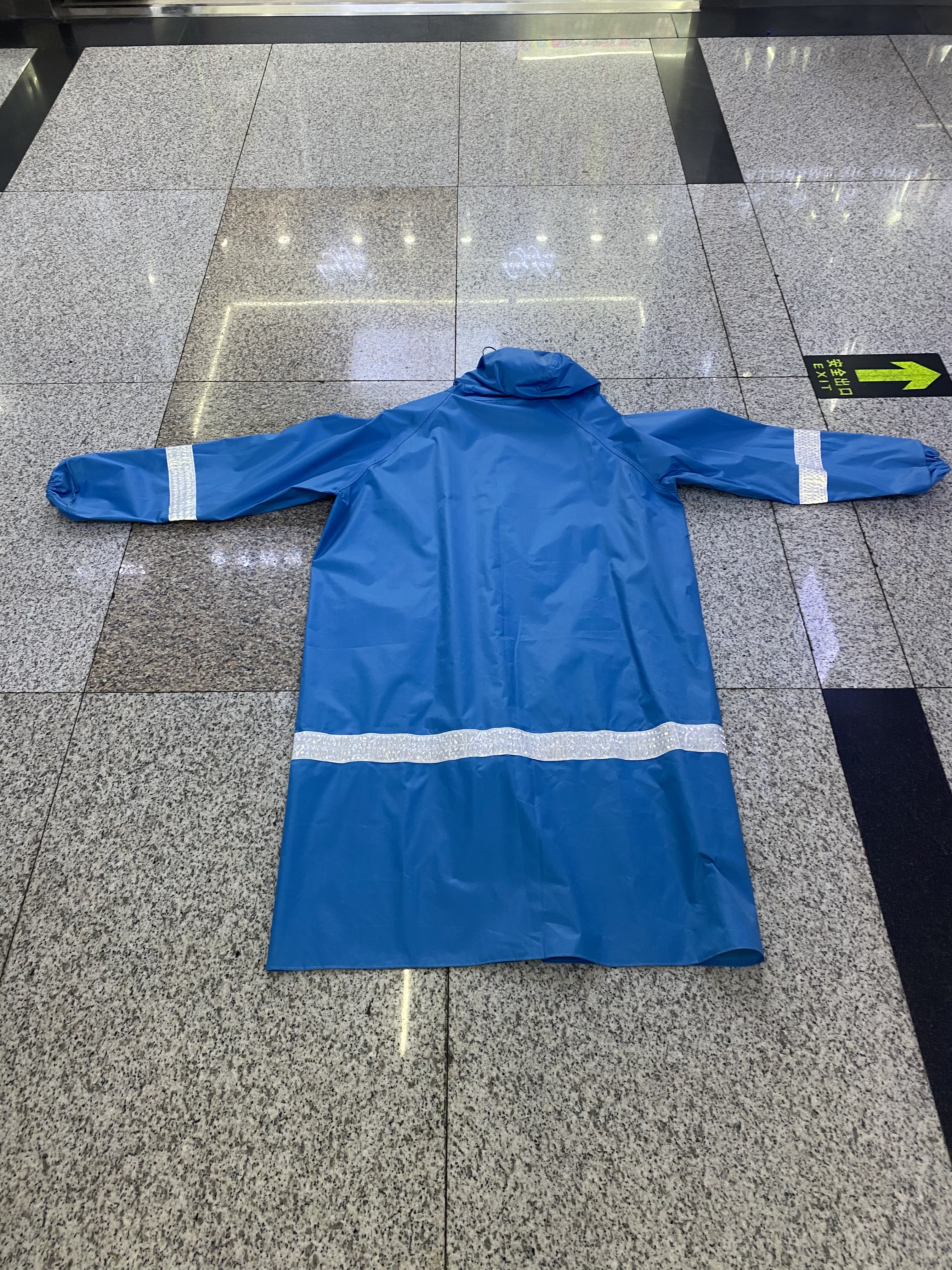 Pvc Long Coat With Double Reflective Strips undefined