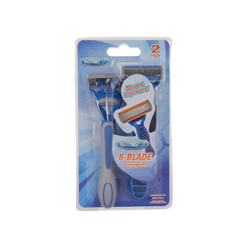 WETELL six-layer imported stainless steel razor, disposable manual razor for men details Picture