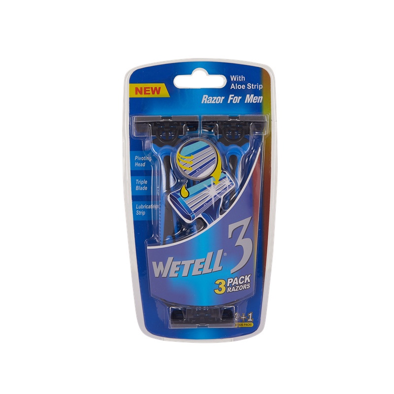 The new disposable manual shaver from WETELL features three-layer stainless steel induction blades details Picture