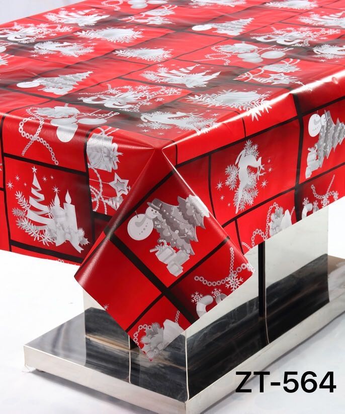 PVC printed tablecloth Christmas style non-woven fabric tablecloth with custom patterns and thickness, factory direct sales detail image 8
