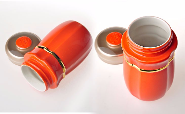 [dry tangxuan] porcelana en vivo dorada a oro xiaoyue xiahui tazas de cerámica con tazas de una sola capa 300ml detail image 2