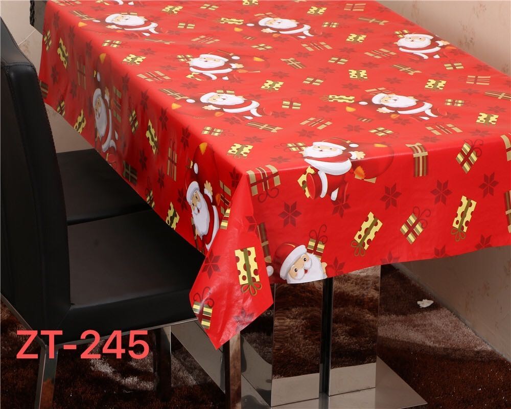 PVC printed tablecloth Christmas style non-woven fabric tablecloth with custom patterns and thickness, factory direct sales detail image 7
