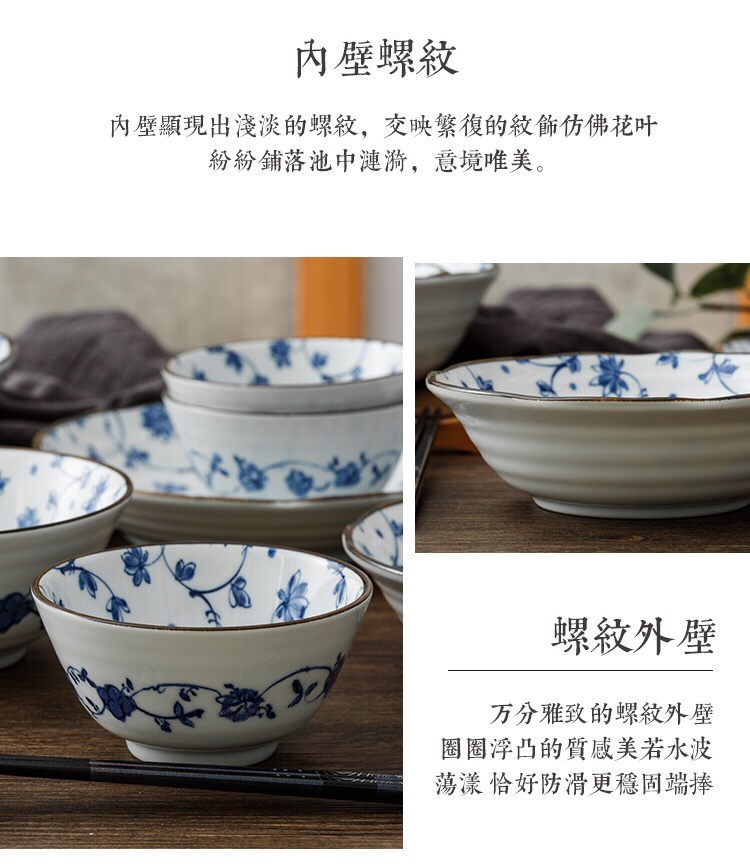 5.7-inch bowl of Japanese imported Mino burnt Mantang grass detail image 4