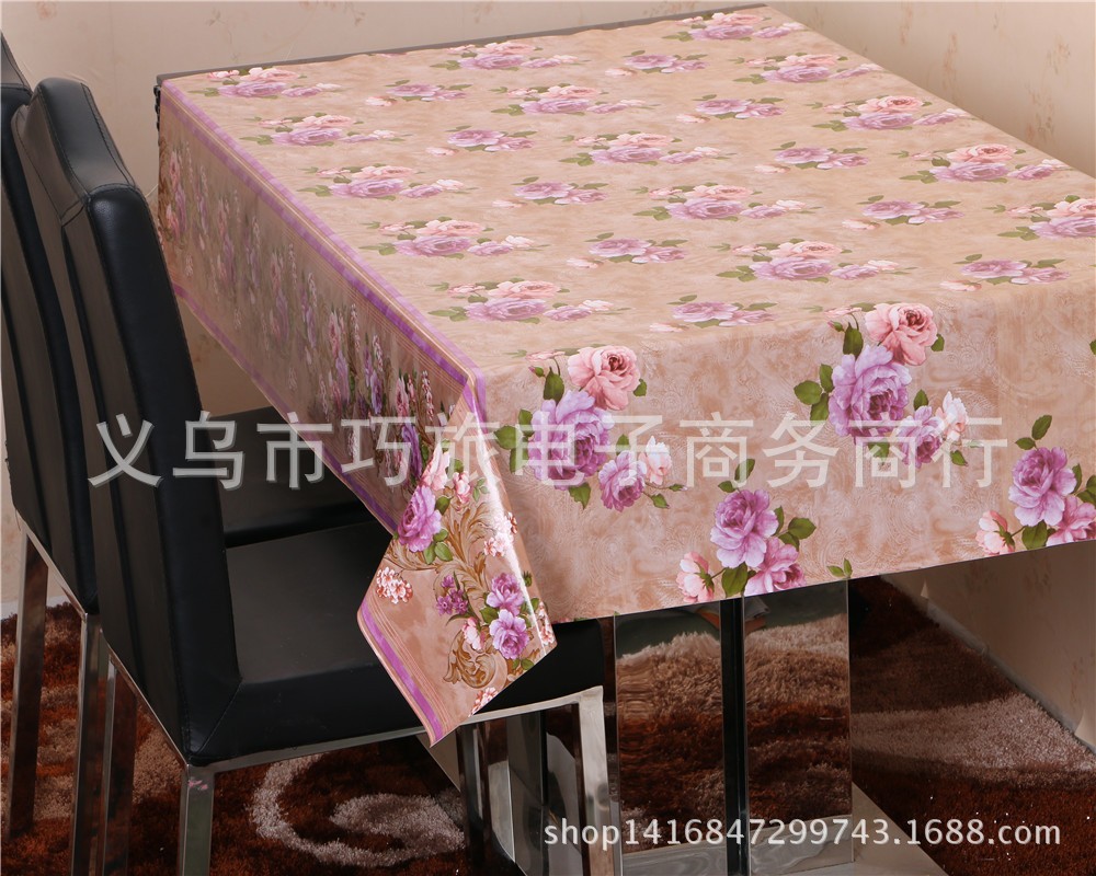 Professional customized cold-proof square tablecloths and tablecloths made of fashionable PVC printed non-woven fabric. Factory direct sales detail image 2