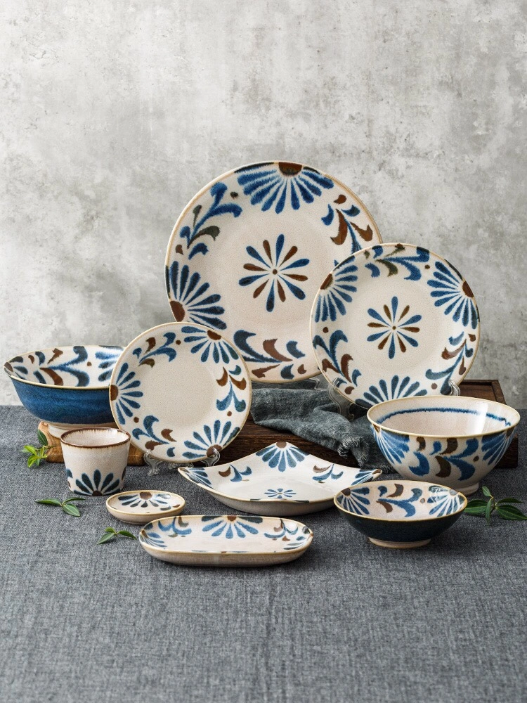 4.8-inch multi-purpose bowl of Okinawan flowers imported from Mino, Japan detail image 1