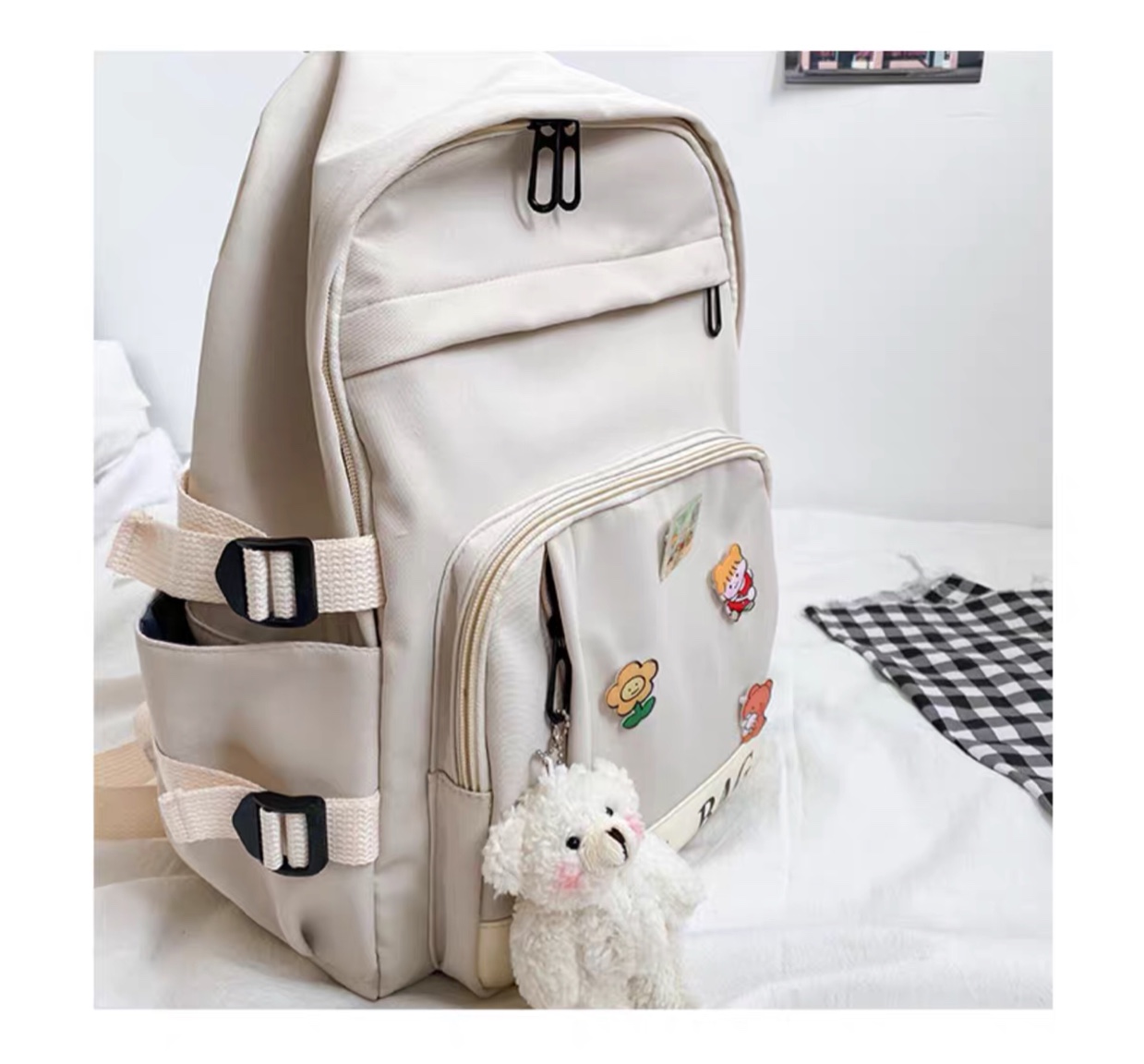 Korean version of a simple campus backpack for high school and junior high school students' birthdays