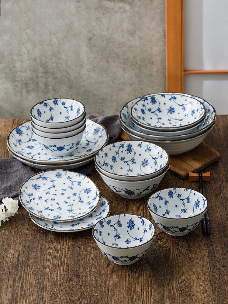 5.7-inch bowl of Japanese imported Mino burnt Mantang grass detail image 1