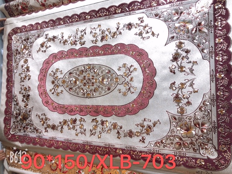 PVC烫金对花印花台布.防水防油污免洗桌布90*150CM详情图5