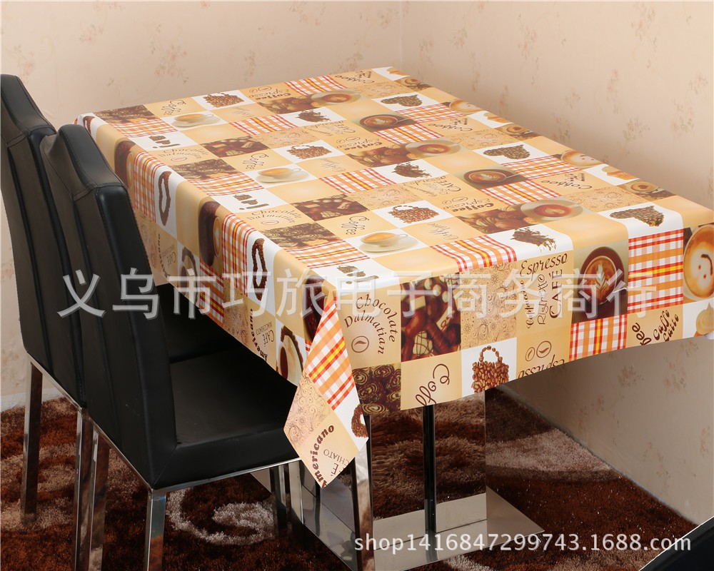 Professional customized cold-proof square tablecloths and tablecloths made of fashionable PVC printed non-woven fabric. Factory direct sales detail image 4
