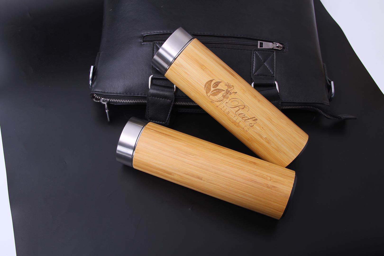 350Ml Vacuum Insulated Bamboo Cup Specification drawing