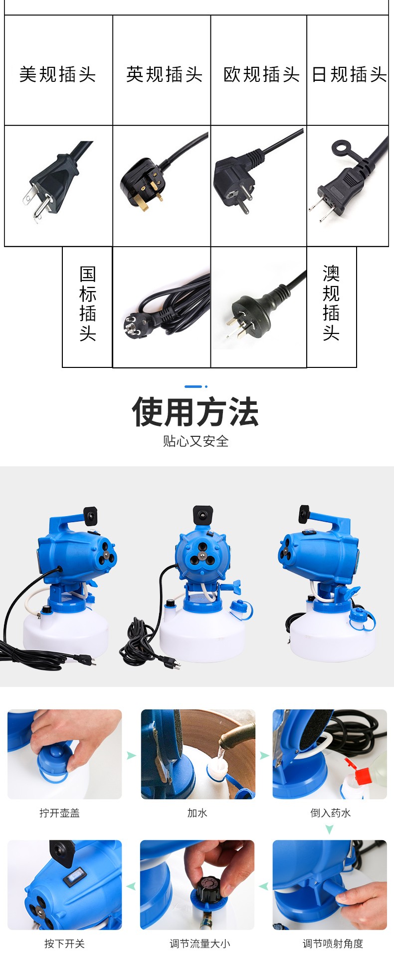 佰世园艺新款静电装置喷雾机器超低容量喷雾器户外消毒防疫电动机详情图7