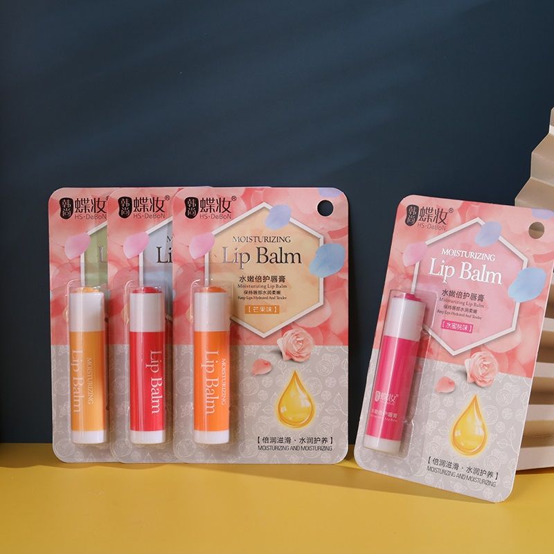 Hanshang Butterfly Makeup Double Protection And Lubrication Lip Balm Hydrating And Moisturizing Anti-Dryness Desalting Lip Lines Anti-Dryness Lip Care Specification drawing