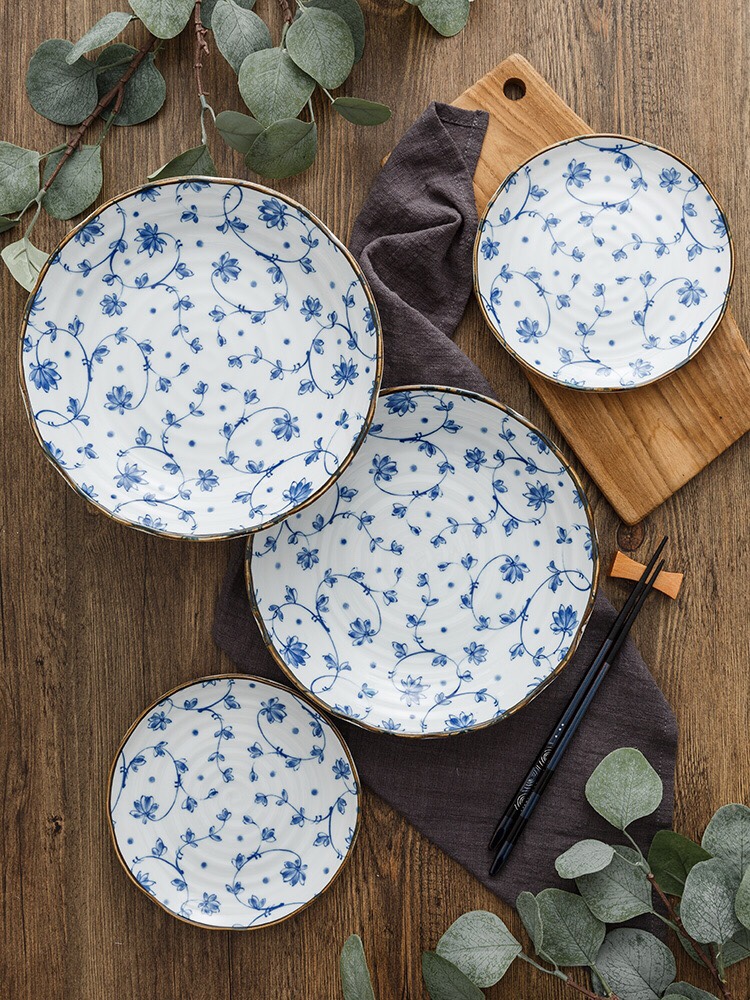 日本进口美浓烧蔓唐草8.1英寸碗详情图1