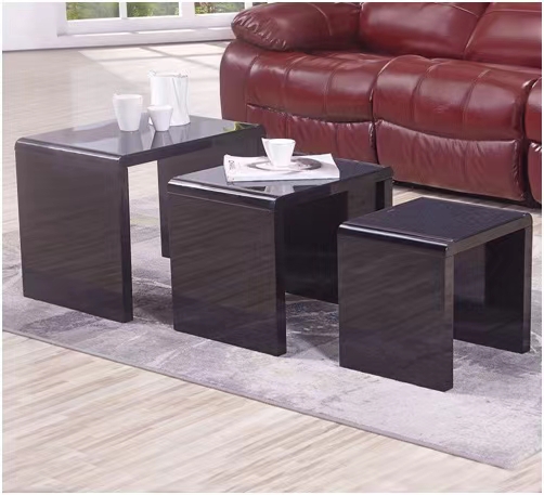 Rounded corner square three-piece display rack chair storage rack HD-89 detail image 2