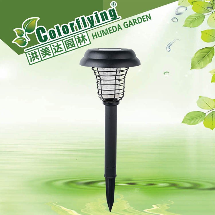 太阳能灭蚊灯LED圆形塑料户外庭院防雨草坪灯灭虫灯详情图1