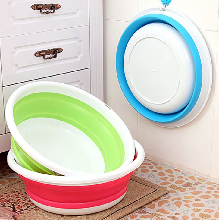 Creative outdoor foldable washbasin, portable travel telescopic student dormitory, baby and infant washbasin