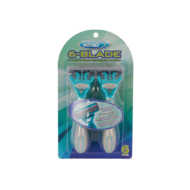 WETELL factory direct sale of disposable manual shavers made of six-layer stainless steel Specification image