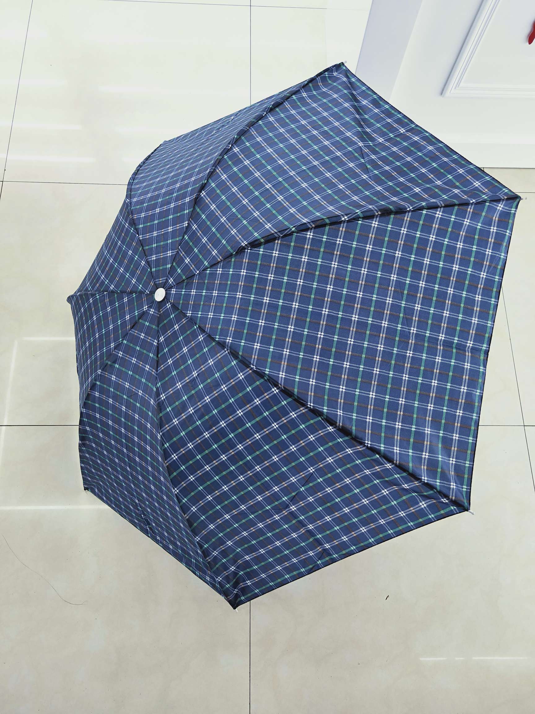 Checkered umbrella