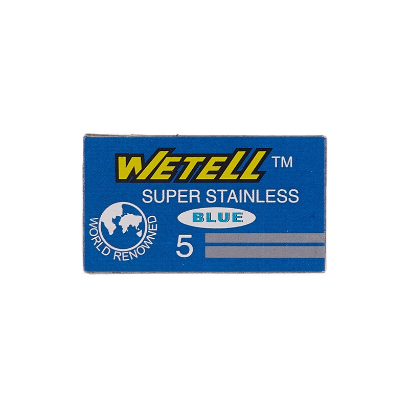 WETELL factory direct sales carbon steel double-sided blades, old-fashioned knife frames, special razors, shaving and hairdressing blades, disposable Specification image