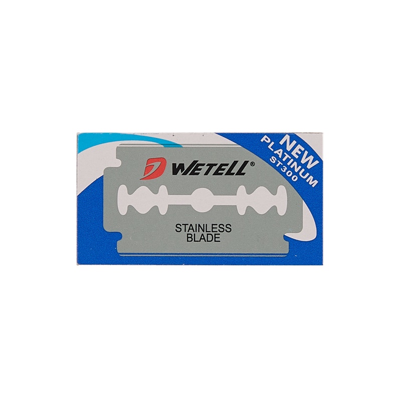 WETELL factory direct sales of stainless steel double-sided blades, old-fashioned knife frames, special shaving and hairdressing blades Specification image