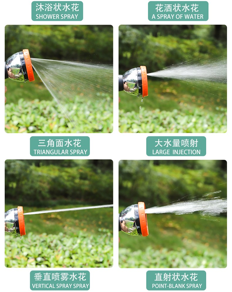 新款手推水管车可伸缩多功能高压洗车喷水枪园艺浇花冲洗套装批发详情图8