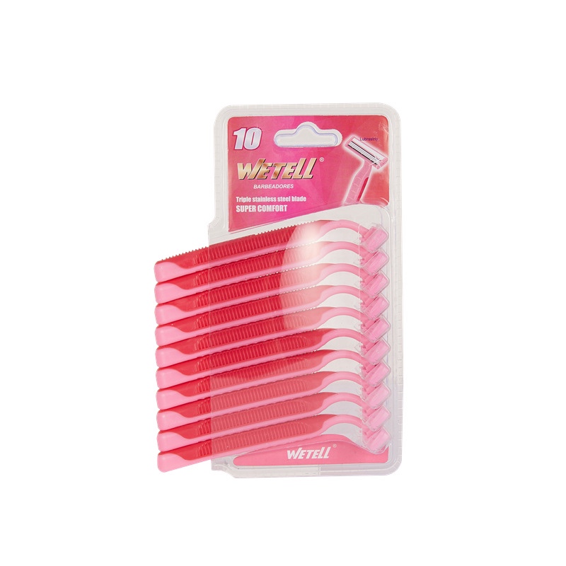 WETELL wholesale men's three-layer high-quality stainless steel disposable manual shavers in stock Application Scenario