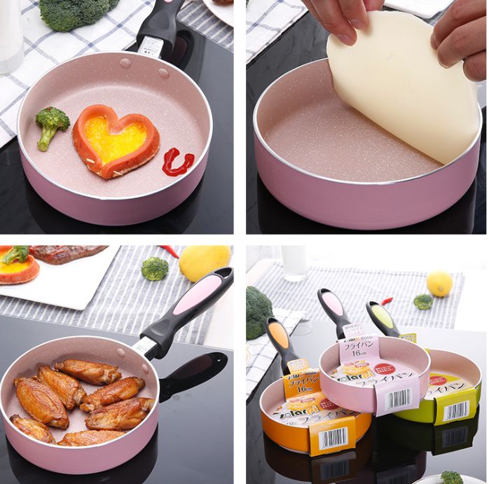 Good Mum Japanese 16CM small frying pan Non-stick frying pan egg pan pan non-stick frying pan gas induction cooker general