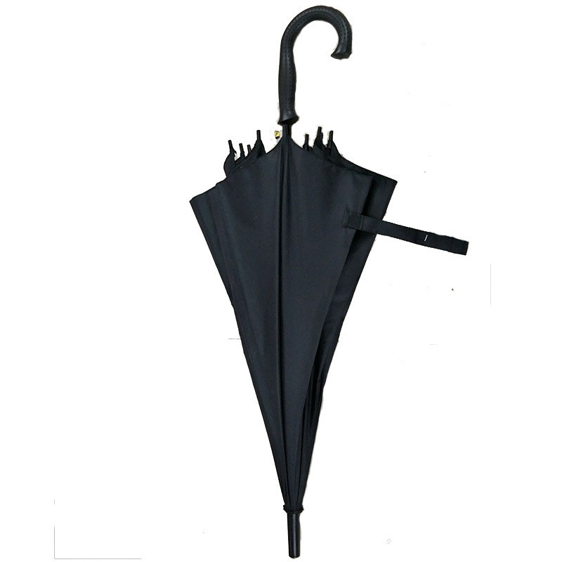 10骨黑色长柄伞成人新款手动直杆广告雨伞详情图2