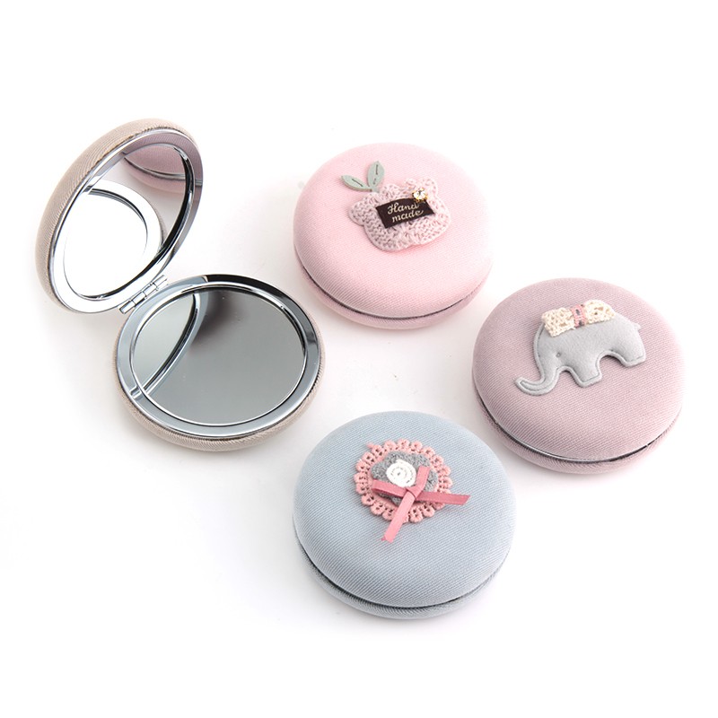 卡通布艺配件面包镜化妆镜随身镜小镜子详情图5
