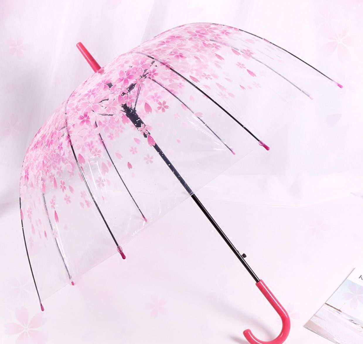 8k cherry blossom umbrella, eva transparent umbrella, romantic umbrella