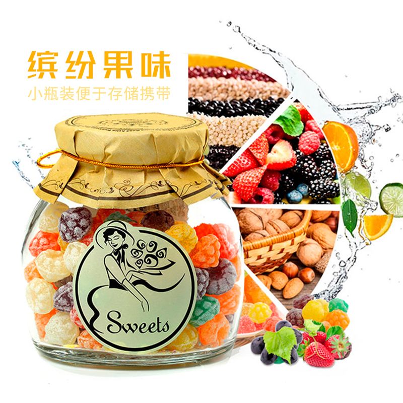 莎莎的店1886水果糖（草莓形）150g细节图