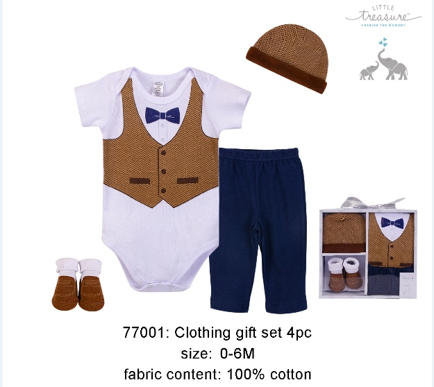 4件套婴儿爬服哈衣礼盒套装图