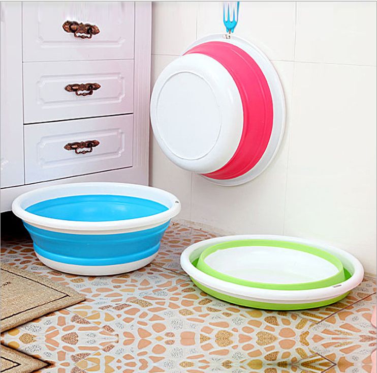 Creative outdoor foldable washbasin, portable travel telescopic student dormitory, baby and infant washbasin details Picture
