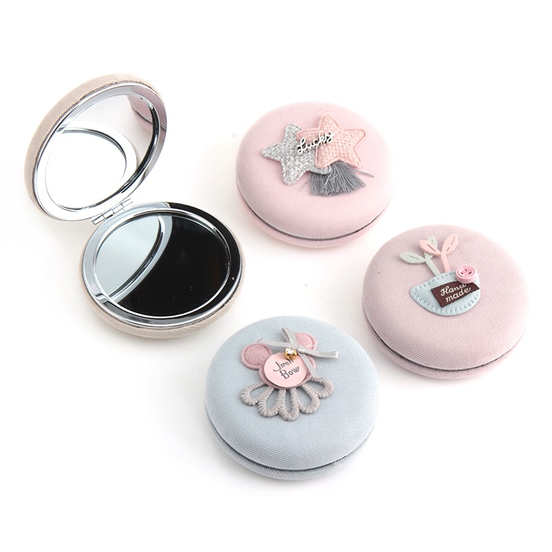 卡通布艺配件面包镜化妆镜随身镜小镜子详情图4