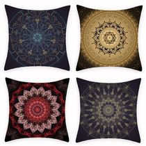 Cross-border printed linen pillow cases sofa office chair back manufacturers direct support customization