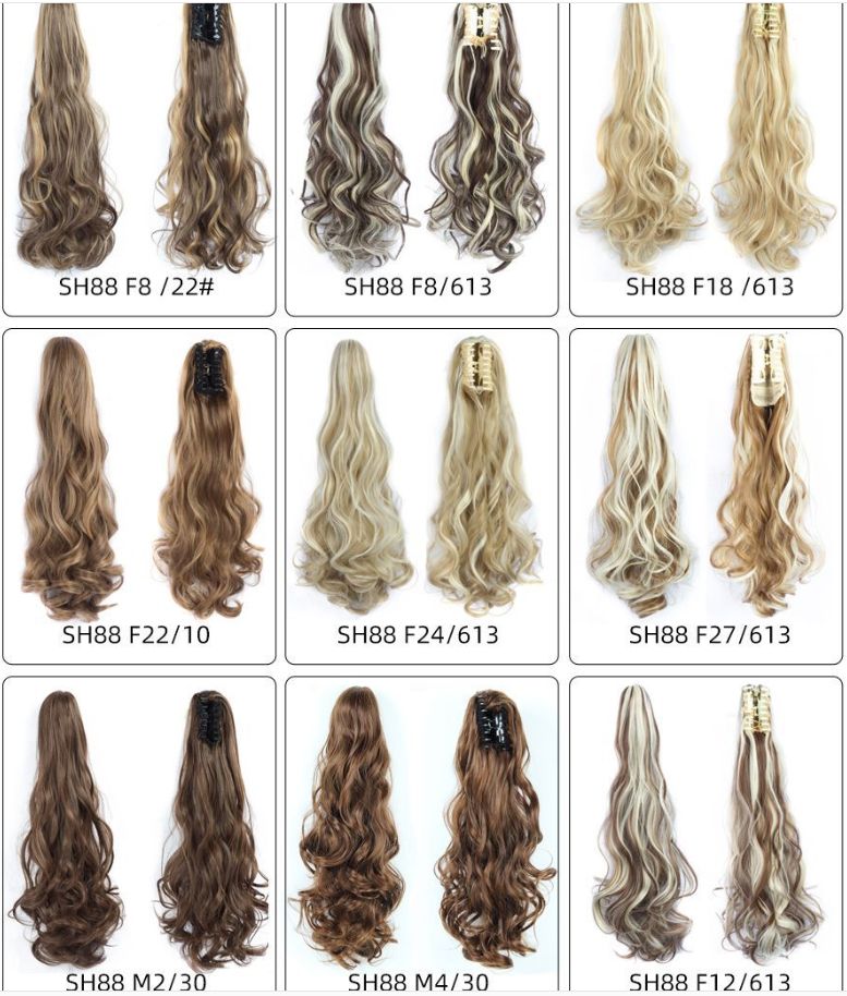 The new popular scratch-clip ponytail in Europe and America Specification image