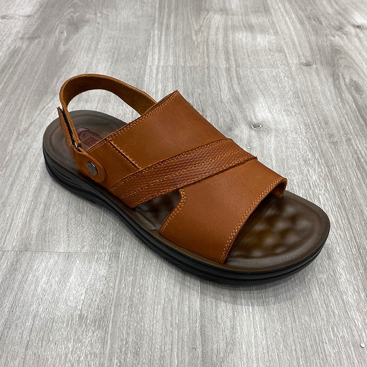 Black fashion leather sports new men sandals详情图1