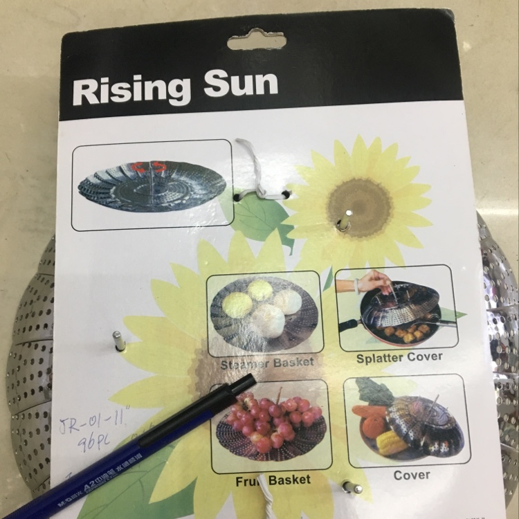 Multifunctional Lotus Folding Steamer Tray Stainless Steel Household Steamer Rack Can Be Used As A Fruit Basket Water Steamer Specification drawing